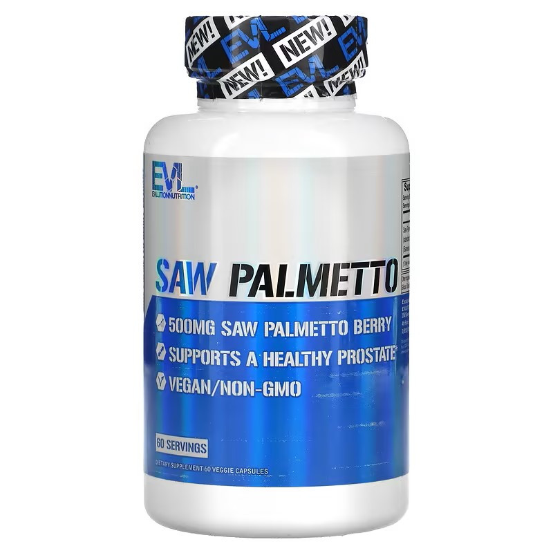 Екстракт пальметто Evlution Nutrition Saw Palmetto 500 mg 60 Veggie Capsules