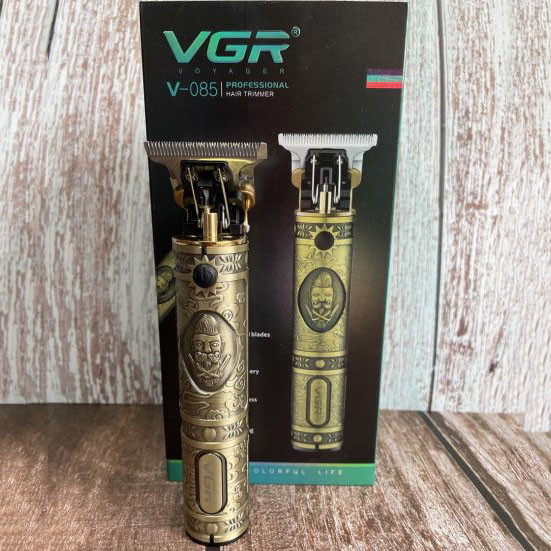 Машинка для стриження чоловіча VGR V-085 Електробритва з насадками для бороди Окантова машинка