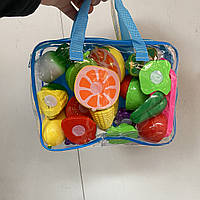 Набор фрукты и овощи на липучках с аксессуарами в сумке 24 предметов Metr+