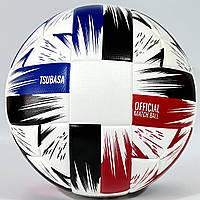 Мяч футбольный бесшовный, вес 420 грамм, материал PU резиновый, размер №5