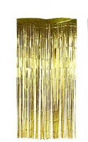 Дождик шторка для декора фотозоны из фольги золото