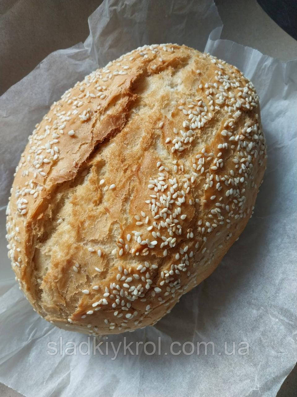 Домашній хліб пшеничний з зернами кунжуту, фото 1