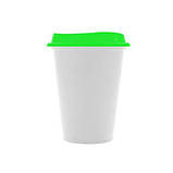 Кришка пластикова під паперовий стакан пластикова Ø91 зелена Київ 50 шт/уп., фото 3