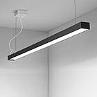 Світильник світлодіодний Sign-30 підвісний лінійний на тросах 30Вт 4200К чорний, фото 3