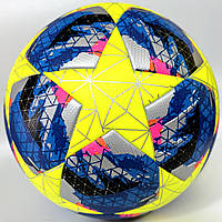 Мяч футбольный бесшовный, вес 420 грамм, материал PU резиновый, размер №5