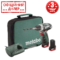 Аккумуляторный шуруповерт Metabo PowerMaxx 12 Сумка (12 В, 2 А/ч)