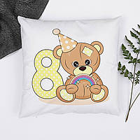 Подушка с принтом мишки для ребенка на день рождения