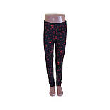 Лосини дитячі Україна 4, 5, 6 років з принтом тонкі синій (ЛД1), фото 3