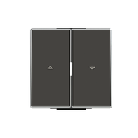 Клавиша выключателя жалюзи двойная ABB Niessen Sky 8544 NS Черный шелковый (2CLA854400A1501)