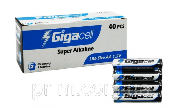 Батарейка Gigacell AA LR6 Super Alkaline 40 шт./пач. (720/ящ)