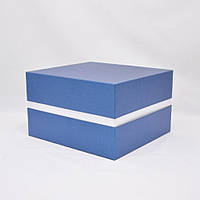 Коробка крышка дно с проставкой 25*19*16 см синий колор