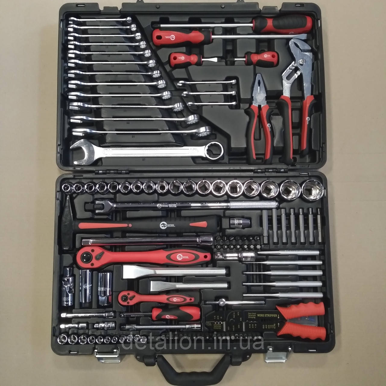 Професійний набір інструментів, 1/4" & 1/2", 145 од. INTERTOOL ET-7145