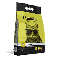 Lindocat (Ліндокет) Classic White Бентонітовий наповнювач для котячого туалету 10 л