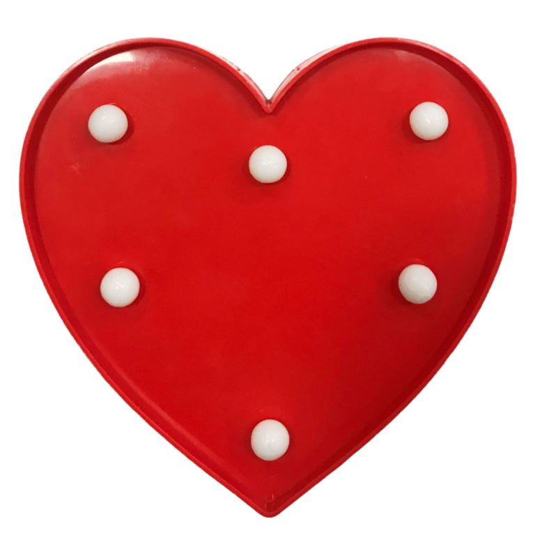 Нічник дитячий на стіну Серце 16*17см (на батарейках) 6713-21, фото 1