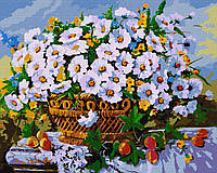 Картина раскраска по номерам на холсте - 40*50см Идейка КН3118 Летние цветы