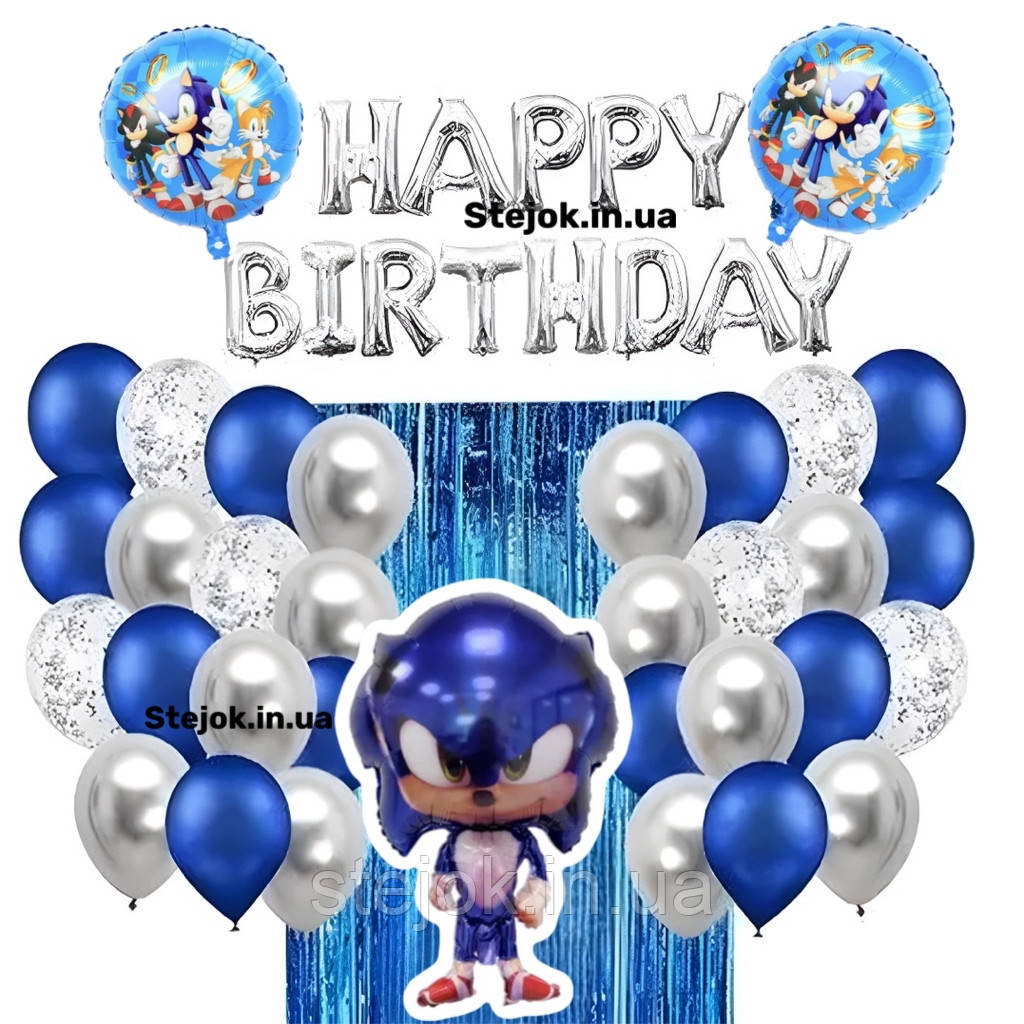 Фотозона з Куль Сонік, колір синій, фото 1