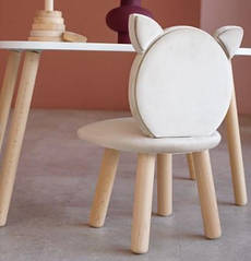 Комплект дитячий стіл і стілець - молочний