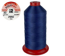 Нитка швейна поліестер POLYART(ПОЛІАРТ) N30 колір #2992 синій 2500м (ОРИГІНАЛ, ТУРЕЧЧИНА)