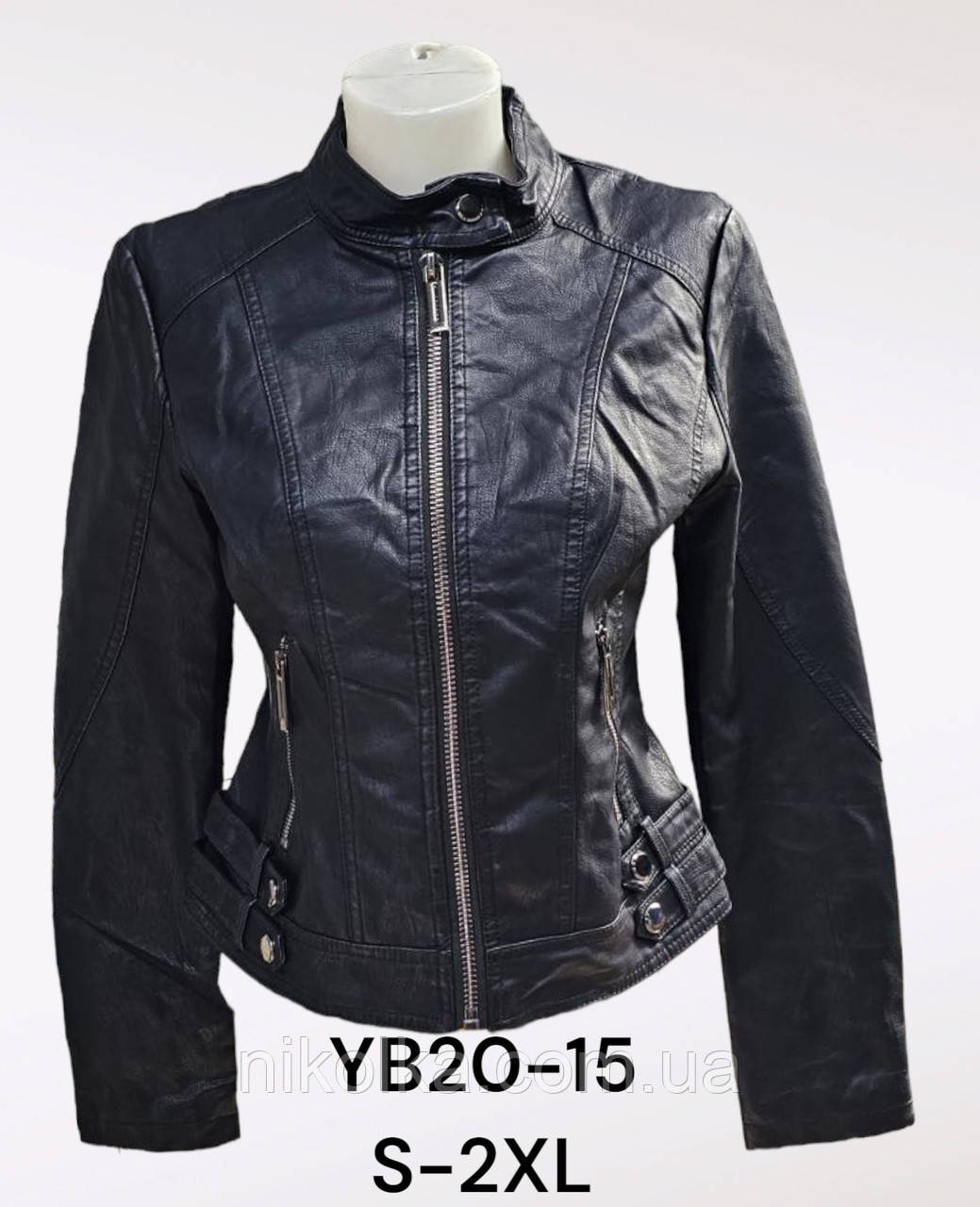 Куртка шкірзам жіноча оптом, S-2XL рр., арт. YB20-15