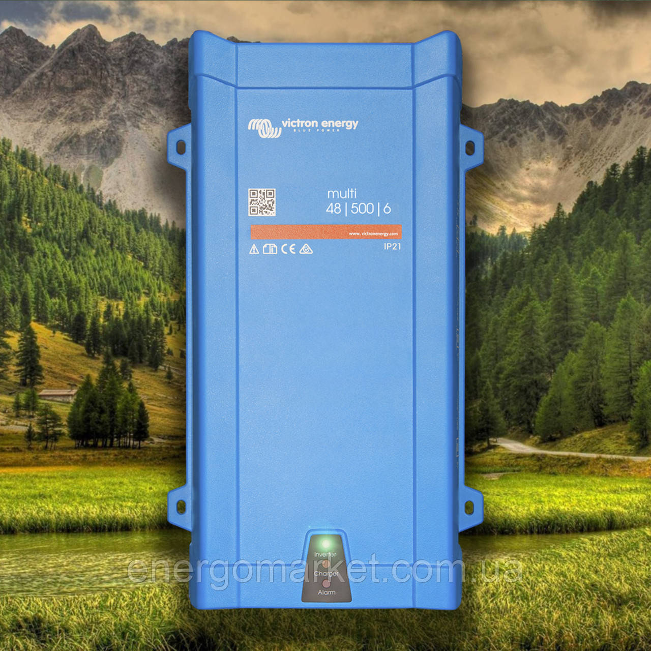 Гібриднй однофазний інвертор Victron Energy MultiPlus 24/800/16-16 (0,8 КВА/0,7 КВТ, 1 ФАЗА, БЕЗ MPPT)