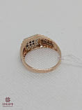 Золотий Перстень зі вставкою цирконій, фото 2