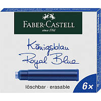 Картридж к чернильной ручке синий 6 шт в упаковке Faber Castell