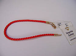 Золотий браслет, текстильний браслет, червона нитка, розмір 18 см Новий