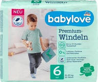 Підгузники Babylove Premium 6 XXL (15-20 кг), 32 шт