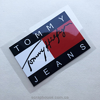 Термоаппликация, наклейка на одежду TOMMY JEANS 9х6 см