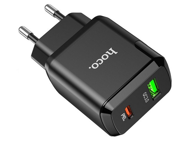 Зарядний пристрій 220В Type-C+USB QC3.0 (Hoco) N5