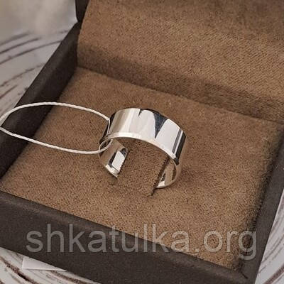 Обручка срібна Американка широка гладка