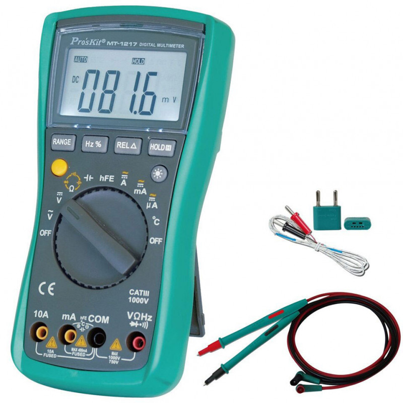 Цифровий мультиметр Pro'sKit MT-1217 True-RMS 5999 відрахунків NCV 20 МГц 60МОм