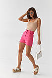 Шорти джинсові з високою посадкою Ello — рожевий колір, L (є розміри), фото 6