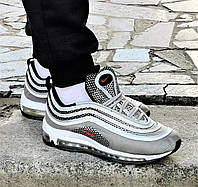 Мужские Кроссовки Nike Air Max 97 Gray Серые Найк Рефлектив 41,42,43,44,45 размеры