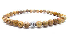 Чоловічий браслет із Яшми пейзажний