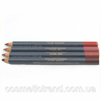 Олівець для губ водостійкий дерев'яний Lipliner Russian Red #34 (червоний матовий) Aden Cosmetics, фото 3