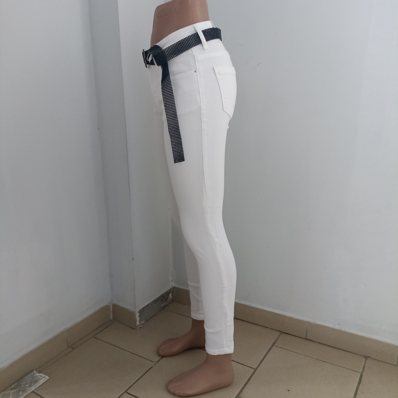 Жіночі білі джинси бренд скіні Туреччина - фото 3 - id-p1795554100