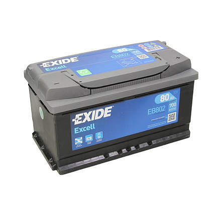 Автомобільний акумулятор Exide Excell EB802 80 Ah 700 En(0), фото 2