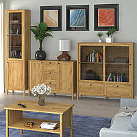 Современная стильная модульная мебель стенка в зал гостиную под телевизор с комодом Кларк 307 см ВМВ Холдинг