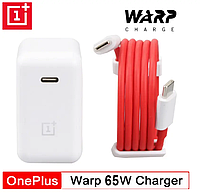 Зарядний пристрій + кабель Warp Charge Type-C 65 W Power Adapter для OnePlus (тех.пак.) (white) Зарядка