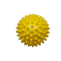 Мяч массажный резиновый надувной 7 см Желтый