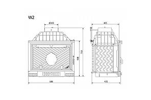 Камінна топка KawMet W2 14 кВТ повітряні камінні топки, фото 3