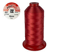 Нитка швейная полиэстер POLYART(ПОЛИАРТ) N60 цвет #1644 красный 4500м (ОРИГИНАЛ, ТУРЦИЯ)