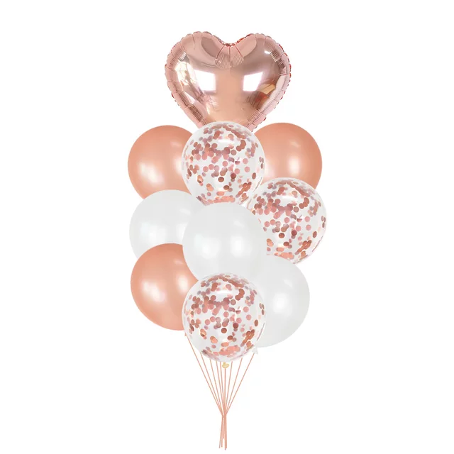 Фонтан із кульок | Рожеве золото з серцем