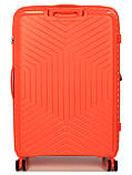 Валіза велика L поліпропілен оранж 77х53х32(+5)см/133л/4.4кг/Snowball, фото 3