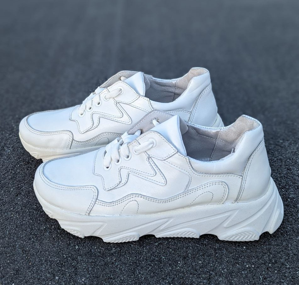 STTOPA Розміри 36-41. Кросівки шкіряні. 135-3641 Білі, фото 1