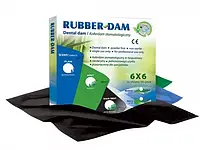 Платки латексные для набора Раббер Дам (Rubber-Dam) зеленые, средние 36 шт, Cercamed