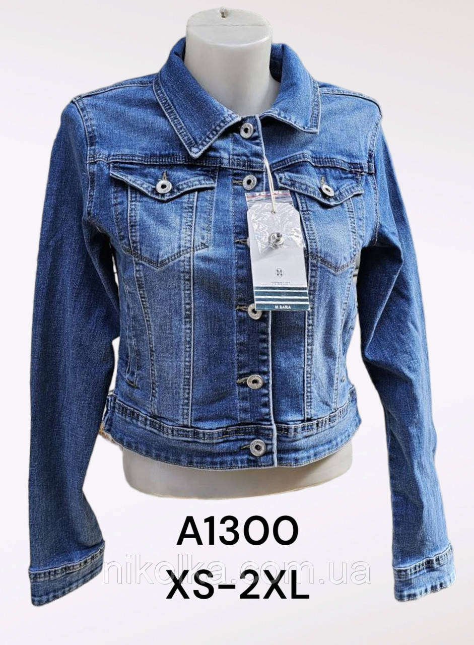 Куртка джинсова жіноча оптом, XS-2XL рр., арт. A1300