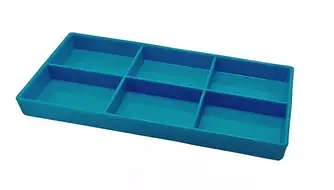 Автоклавований лоток для медичних, манікюрних інструментів 653-20 синій