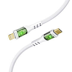 Кабель Promate TransLine-Ci USB-C to Lightning 27W Power Delivery 1.2 м White (transline-ci.white)